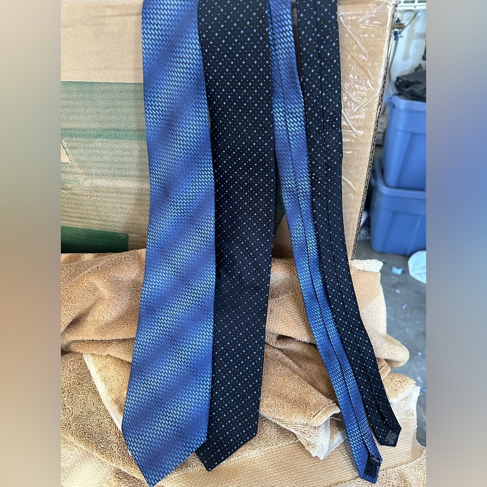 Blue and Black Patterned Ties